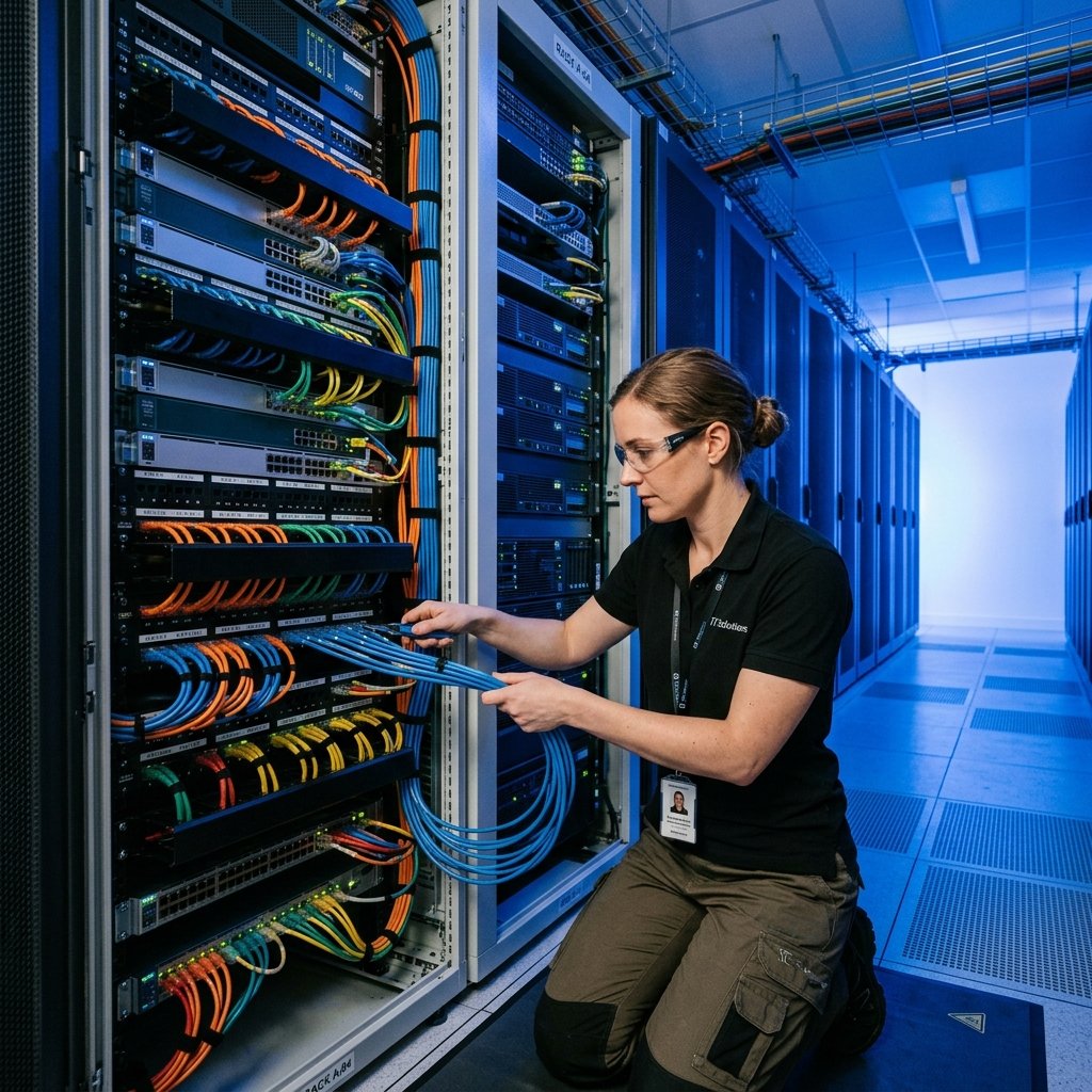 Ascend Tech Solutions certified engineer working on IT infrastructure
